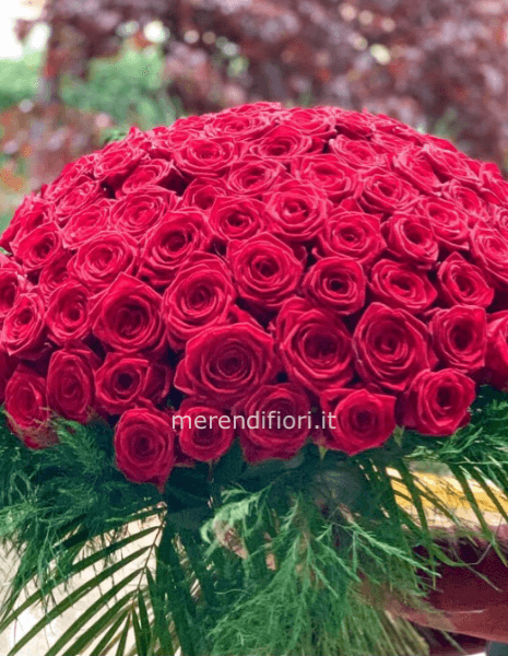 Bouquet extra large rose rosse red Naomi cm 80